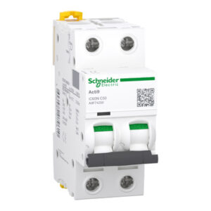 INTERRUPTOR TERMOMAGNETICO 2X50A, 20KA/220V, ACTI 9, iC60N, CURVA C