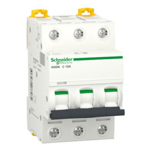 INTERRUPTOR TERMOMAGNETICO 3X10A, 10KA/220V, ACTI 9 iK60N DOMAE CURVA C