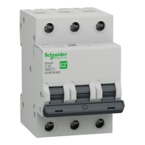 Easy9 MCB 3P 63A C 6000A 400V